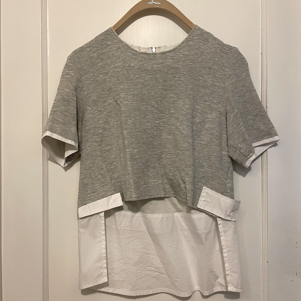 Tim Coppens Gray and White Top (S)
